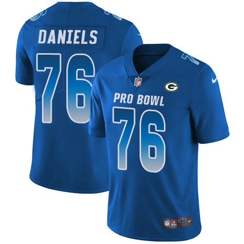 Nike Packers #76 Mike Daniels Royal Men's Stitched NFL Limited NFC 2018 Pro Bowl Jersey